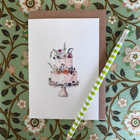 Greeting Card 'Flower Cake' by Imogen Partridge