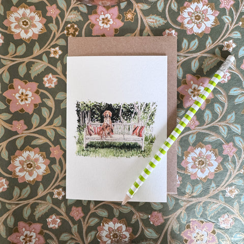Greeting Card 'Dog Garden' by Imogen Partridge