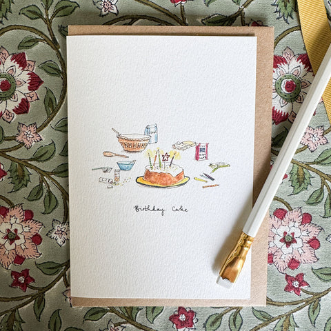 Greeting Card 'Cake Making' by Imogen Partridge