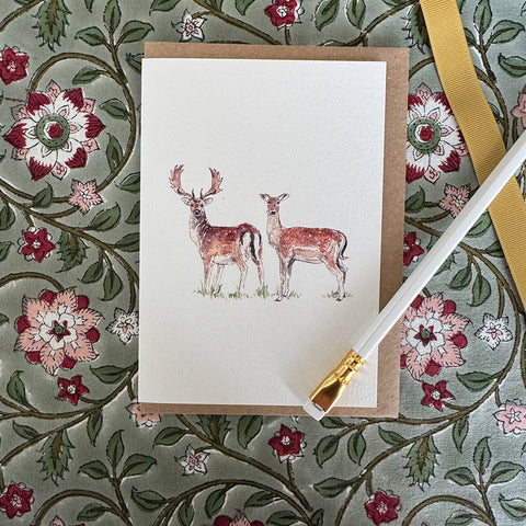 Greeting Card 'Fallow Deer' by Imogen Partridge