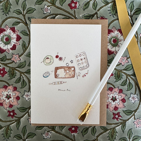Greeting Card 'Christmas Mince Pies' by Imogen Partridge