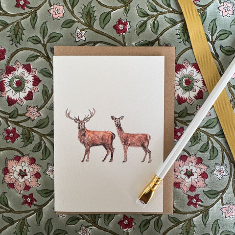 Greeting Card 'Red Deer' by Imogen Partridge