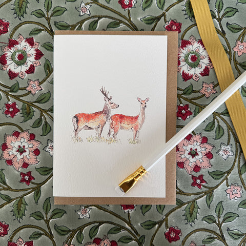 Greeting Card 'Sika Deer' by Imogen Partridge