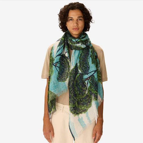 Scarf 'Shawl 70 Ambroise - Green' by Inoui Editions