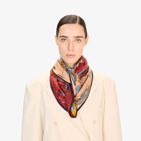 Scarf 100 'Four Seasons' 52% Silk 48% Modal in Autumn by Inoui Editions