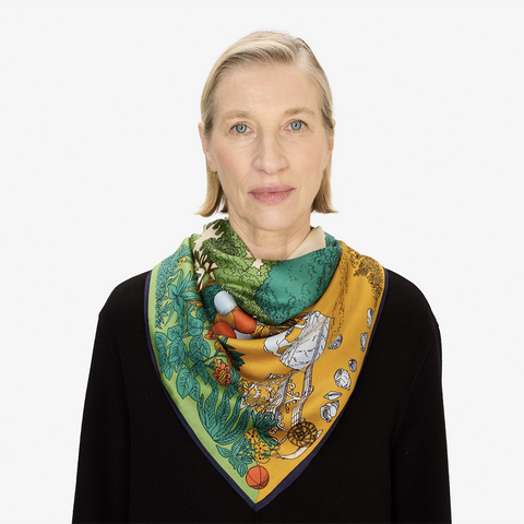Scarf 100 'Four Seasons' 52% Silk 48% Modal in Natural by Inoui Editions
