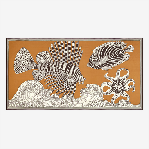 Scarf 'Shawl 100 Vague - Golden Brown' by Inoui Editions