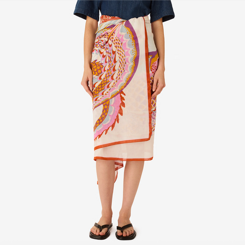 Scarf 'Shawl 100 Croco - White' by Inoui Editions