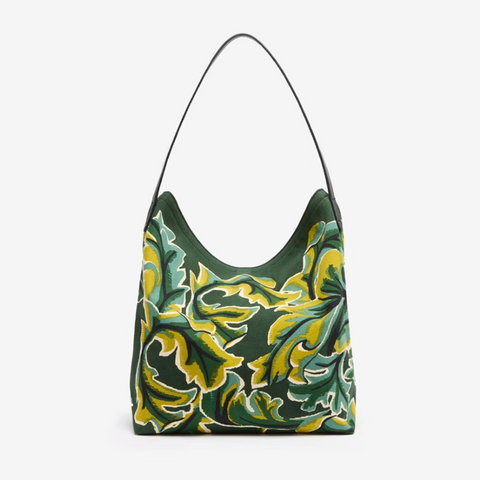 Bag 'Leonard' 100% Cotton with 100% Leather in Khaki by Inoui Editions