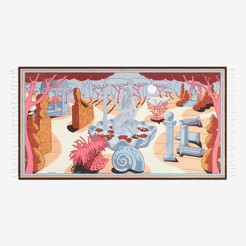 Towel 'Fouta 100 Jardin - Coral' by Inoui Editions
