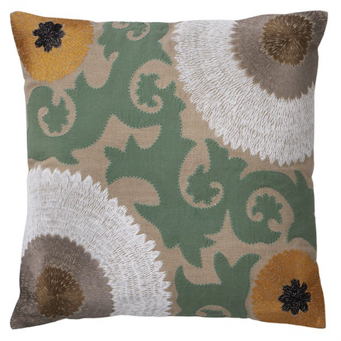 Embroidered 'Jari Ivy' Cushion by Bungalow of Denmark