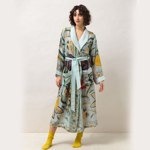 'Joy Aqua Dressing Gown' by One Hundred Stars.