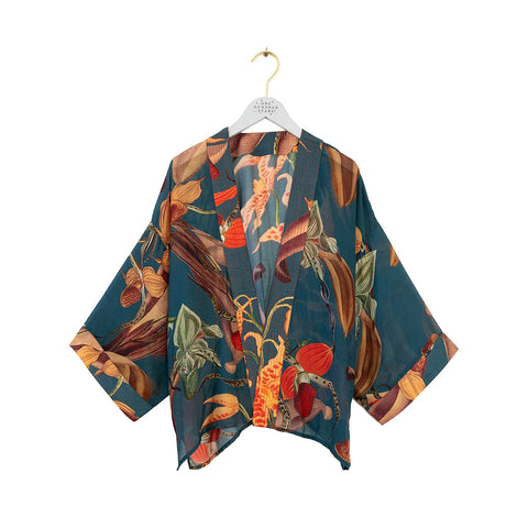 Kimono Jacket 'Orchid Teal' by One Hundred Stars