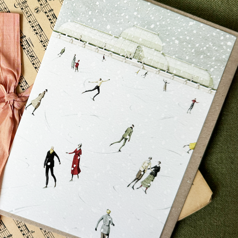 Greeting Card 'Skating at Kew' by Laura Stoddart