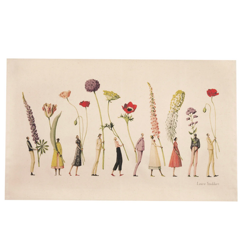 Cotton Tea Towel 'Chelsea Parade' by Laura Stoddart