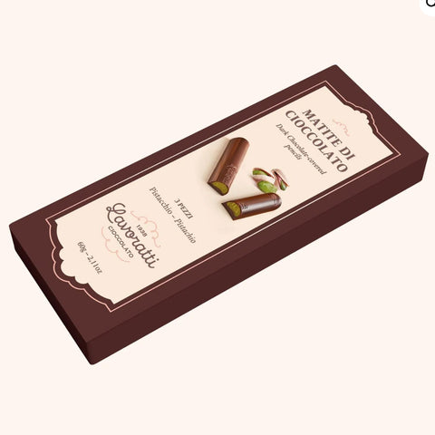 Lavoratti 1938 Chocolate Pistachio Pencils, Box of 3