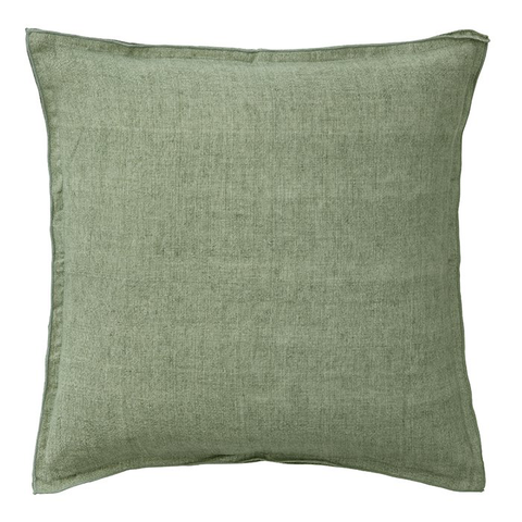 Basil Green Linen Cushion.