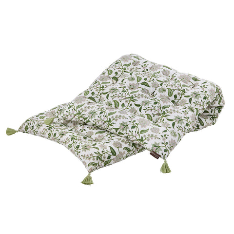 Bench Mattress 'Divya Parrot' Hand Block Printed Cotton by Bungalow of Denmark