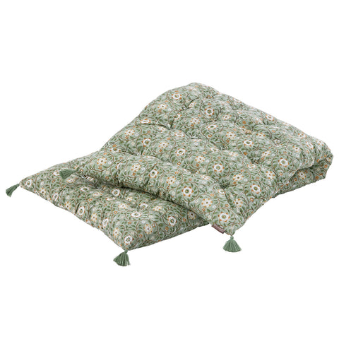 Bench Mattress 'Roja Forest' Hand Block Printed Cotton by Bungalow of Denmark