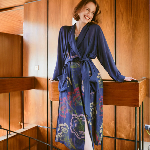 Dressing 'Parsley Seed Navy' Gown by One Hundred Stars