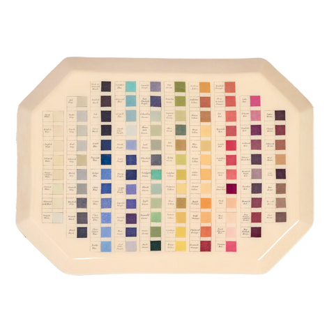 Enamel Tray 'Werners Nomenclature of Colours' Octagonal by Roomytown UK
