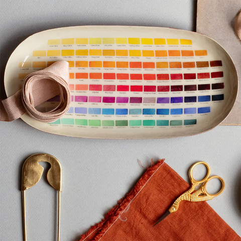 Enamel Tray 'Nomenclature of Colours' Oval by Roomytown UK