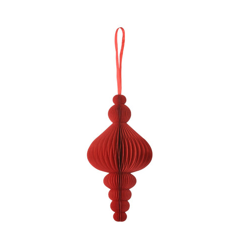 Honeycomb 'Ornament Flare Ruby' 40cm by Bungalow of Denmark