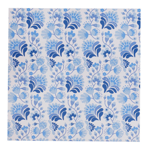 Packet of 50 Paper Napkins 'Marigold Indigo'. By Bungalow.