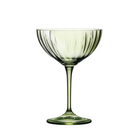 Sensa 'Bottle Green' Champagne Saucer Glasses - Set of Six by Costa Nova