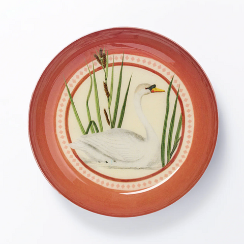 Enamel Tray 'Swan' Round by Roomytown UK
