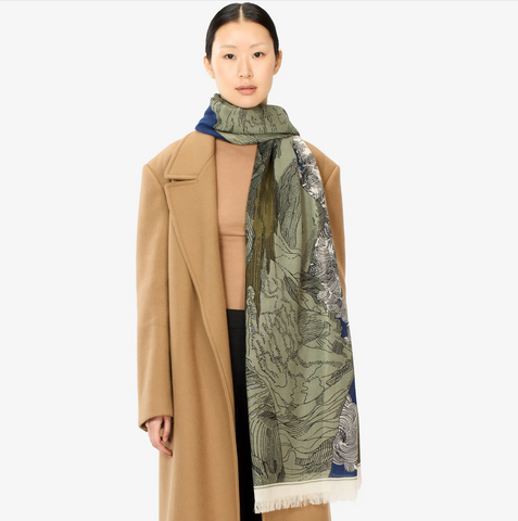 Scarf 70 'Montana' in Khaki by Inoui Editions