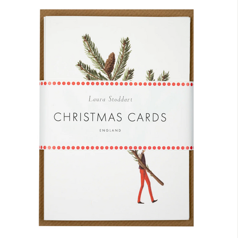 Christmas Cards 'Spruce and Eucalyptus' Ten Pack by Laura Stoddart