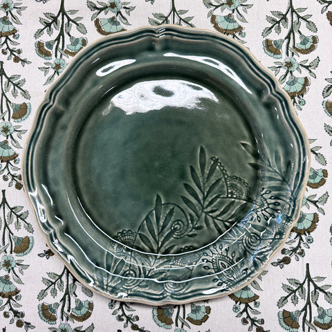 Arabesque Large 'Dinner Plate' crackle glazed in 'Dusk' by Sthal of Sweden