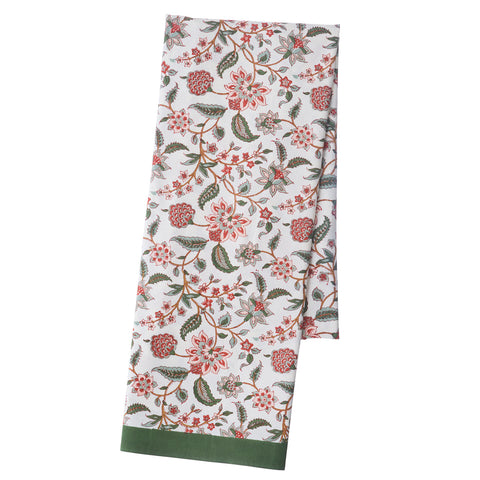 Tablecloth 'Divya Fern' Hand Block Printed Cotton by Bungalow of Denmark