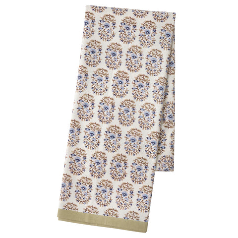 Tablecloth 'Mallika Indigo' Hand Block Printed Cotton by Bungalow of Denmark