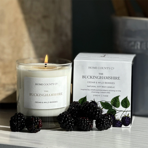 Scented Candle 'The Buckinghamshire - Cedar and Wild Berries' by Home County Co