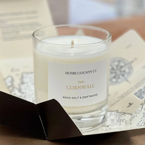 Scented Candle 'The Cornwall - Rock Salt and Driftwood' by Home County Co