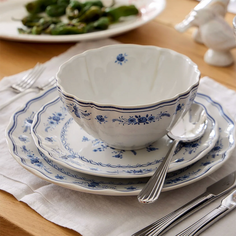 Soup or Cereal Bowl 'Vila' Blue and White by Costa Nova