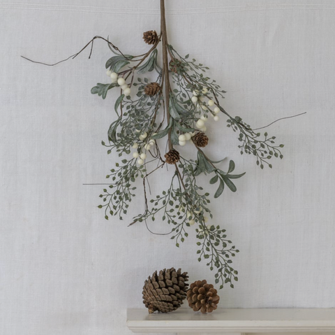 'White Berry Spray with Frosted Leaves' by Grand Illusions