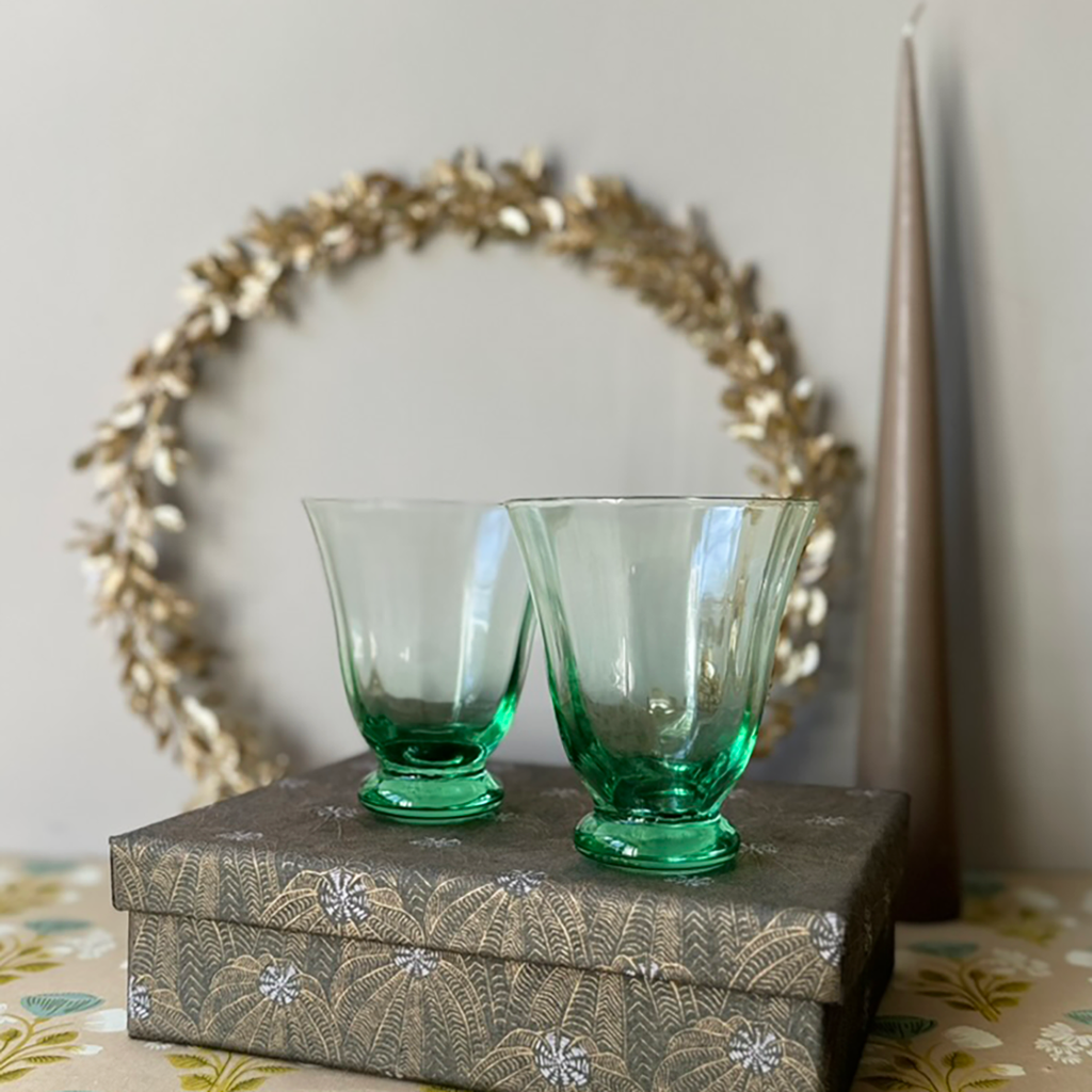Water Trellis 'Ivy' Glasses - Set of Two by Bungalow of Denmark