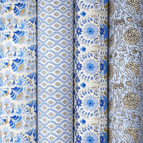 Bungalow Wrapping Paper Blue Madi Riviera.