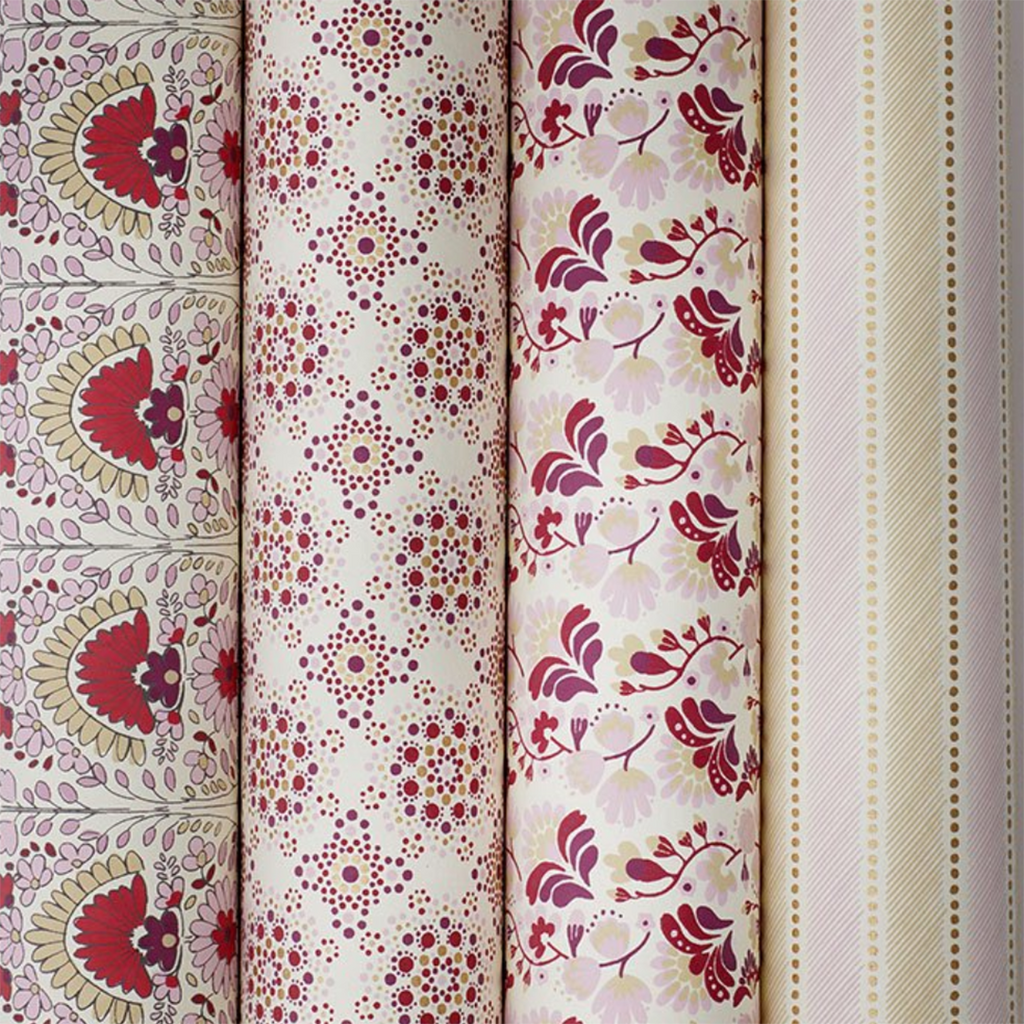 Bungalow Wrapping Paper Ruby Red.