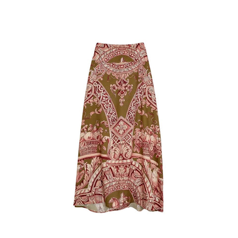 A-Line 'Angels Olive' Maxi Skirt by One Hundred Stars - Curated Living