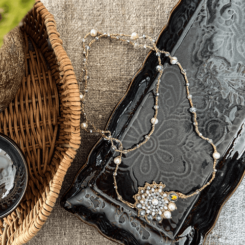 Abstract Necklace 'Giulia Ice' by Fiori d'Arancio of Italy - Curated Living