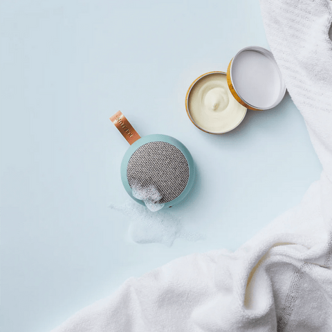 'aGO Fabric Bluetooth Speaker - Dusty Green' by Kreafunk of Denmark - Curated Living