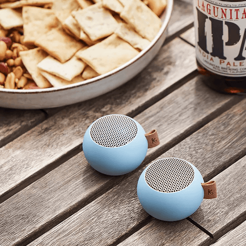 'aGO Mini Bluetooth Speaker - Cloudy Blue' by Kreafunk of Denmark - Curated Living
