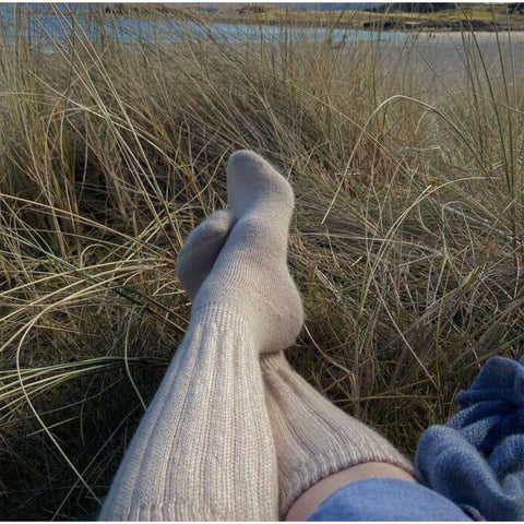 Alpaca 'Rib Cushion Socks' Medium Various Colours by Samantha Holmes Alpaca - Curated Living