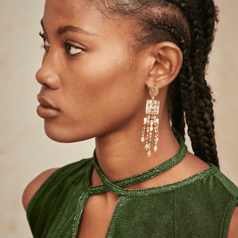 Amber 'Kaula' Earrings by NKN Nekane - Curated Living