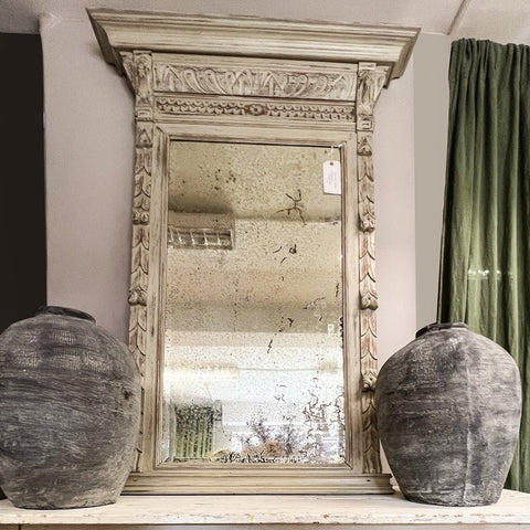 Antique French Chateau Mirror - Curated Living