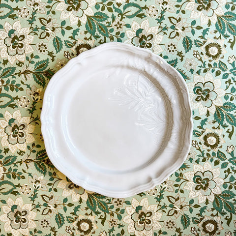 Arabesque Large 'Dinner Plate' crackle glazed in 'White' by Sthal of Sweden - Curated Living